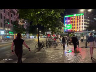 stockholm nightlife with many single ladies - stockholm night walk 4k